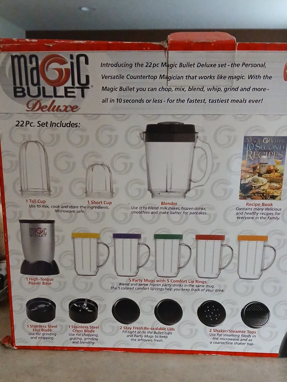 Magic Bullet NEW Original Deluxe 22-Piece Blender With 5 Mugs